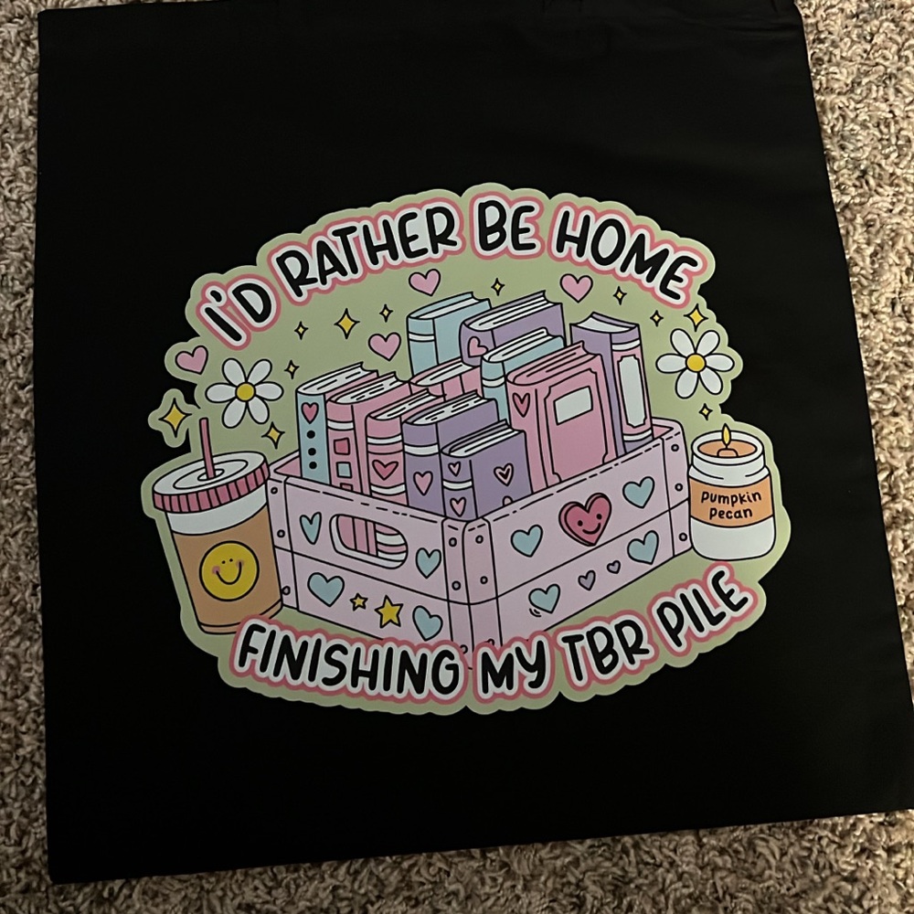 Black Canvas Reading Tote